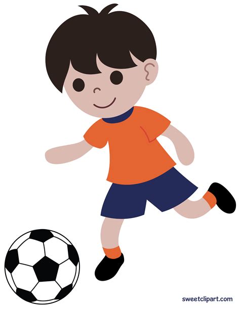boy playing soccer clip art  clip art