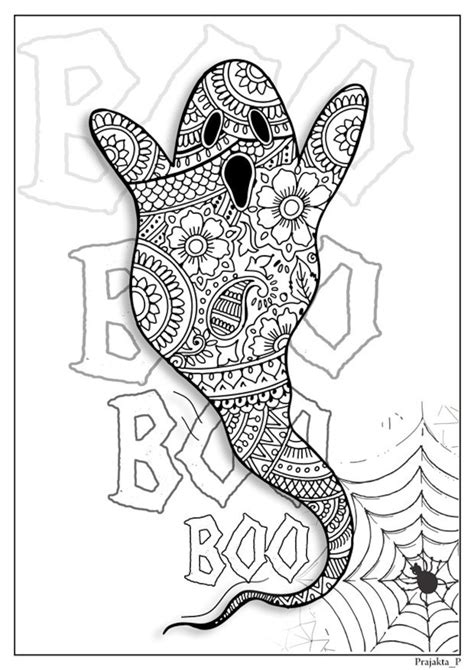 boo cute halloween coloring page printable halloween art etsy