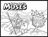 Coloring Bible Pages Heroes Moses Bush Burning Exodus School Sunday Para Sheets Biblia Dominical La Sheet Kids Activities Colorear Jesus sketch template