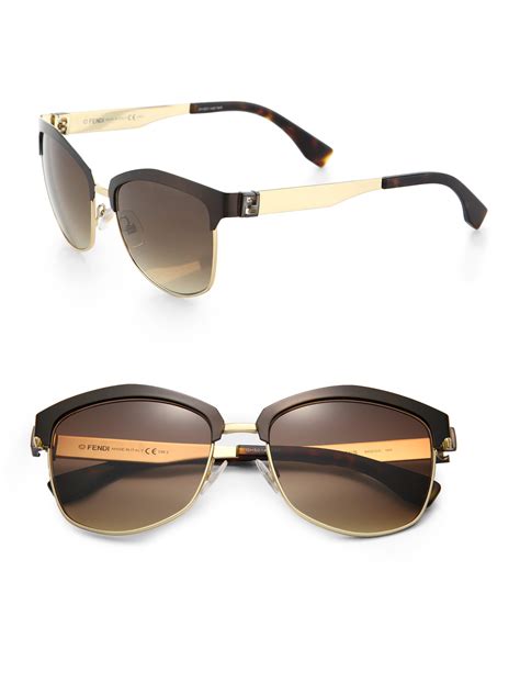 Lyst Fendi Aviator Sunglasses In Brown For Men