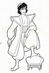 Aladdin Aladin Coloriage Walt Aladino Tegninger Sidekicks Pintar Meilleur Clipground sketch template