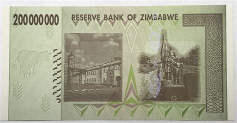 zimbabwe  million dollars  bank note high grade crisp uncirculated