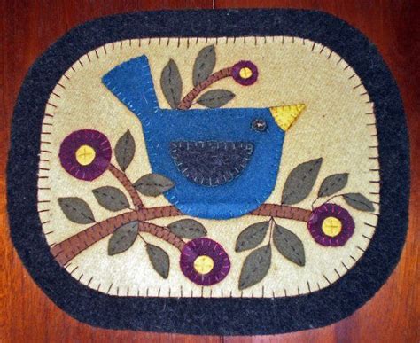 printable penny rug patterns patternmart bluebird  branch
