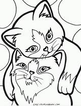Coloring Printable Pages Kitten Kids Print sketch template