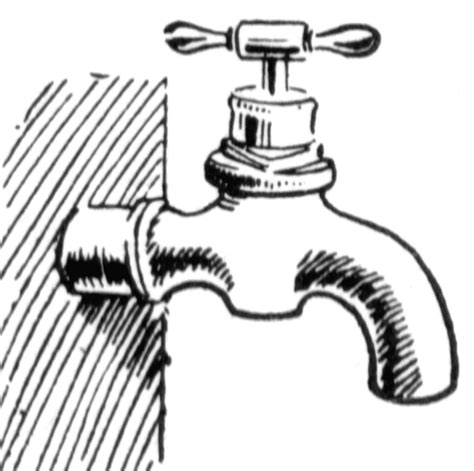 tap water clipart black  white   cliparts  images  clipground