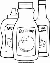 Clipart Ketchup Clip Library Cliparts sketch template