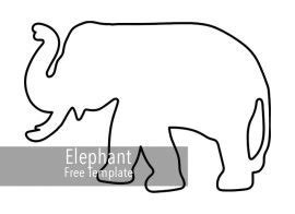 printable elephant template coloring page