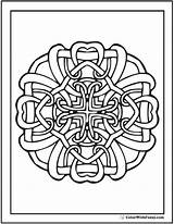 Celtic Coloring Knots Sheet Cross Knot Designs Pages Patterns Colorwithfuzzy Printable Color Pattern Irish Loops Edges Hearts Together Four Come sketch template