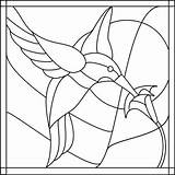 Stained Glass Patterns Hummingbird Pattern Painting Simple Birds Designs Cardinal Hummingbirds Bird Mosaic Beginner Window Coloring Humming Printable Easy Drawing sketch template