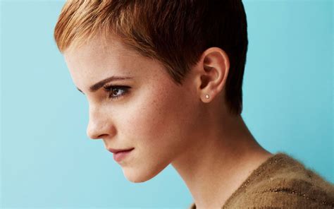 emma watson women actress face short hair freckles hd wallpapers