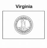 Flag Virginia Coloring State Color sketch template