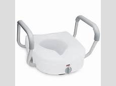 Carex EZ Lock Raised Toilet Seat with Adjustable and Removable Arms