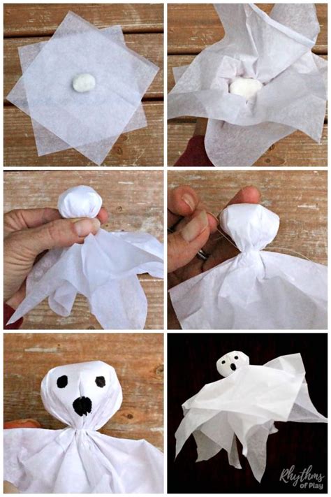 easy halloween ghost craft  decoration halloween ghost craft