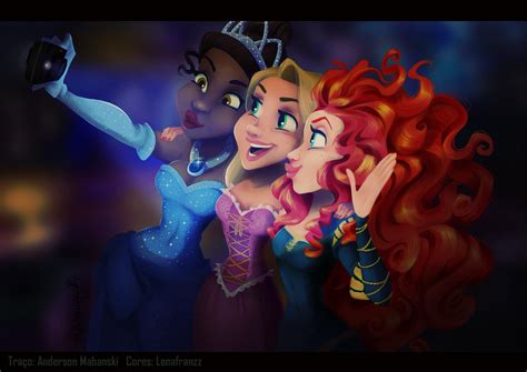 Tiana Rapunzel And Merida Even Disney Princesses Take