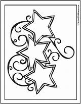 Coloring Star Pages Stars Printable Color Pdf Template Reach Fancy Swirled Three Print Colorwithfuzzy Templates sketch template