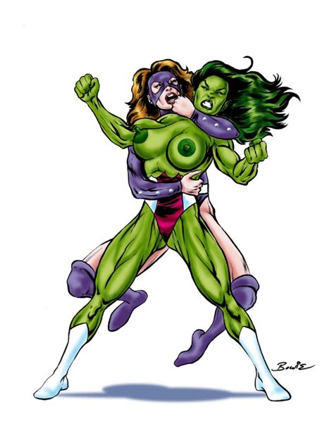 Grappling She Hulk Titania Naked Pics And Pinup Art