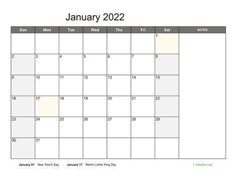 january  calendar  notes wikidatesorg