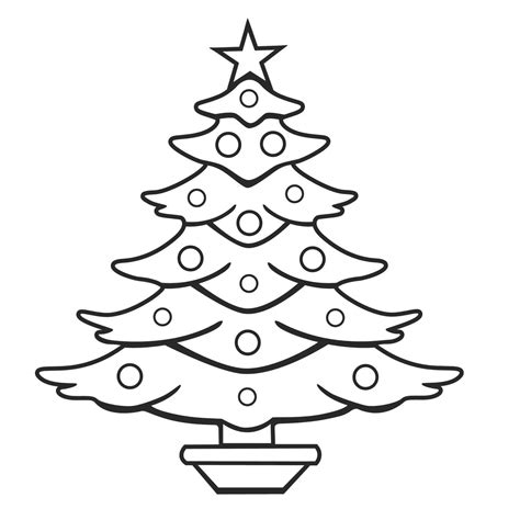 christmas tree coloring pages coloringrocks