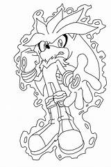 Silver Coloring Pages Hedgehog Getdrawings Sonic sketch template