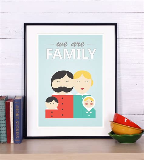 retro print poster family poster   family positive