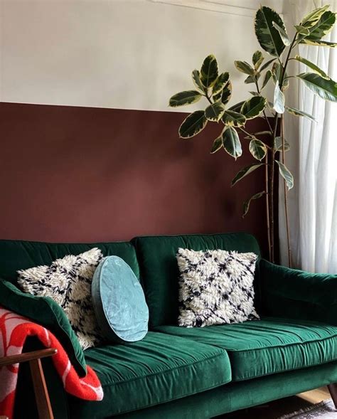 deep rusty red paint colour living room inspo   living room