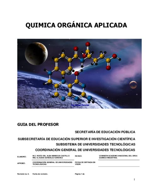 quimica organica aplicada guia del profesor secretaria de educacion publica subsecretaria
