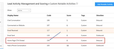 custom notable activity activity code leadsquared   support