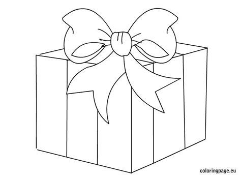 christmas gift box coloring page coloring pages