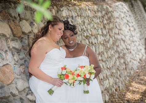 Two Bride Wedding Lesbian Wedding Two Dresses Coral