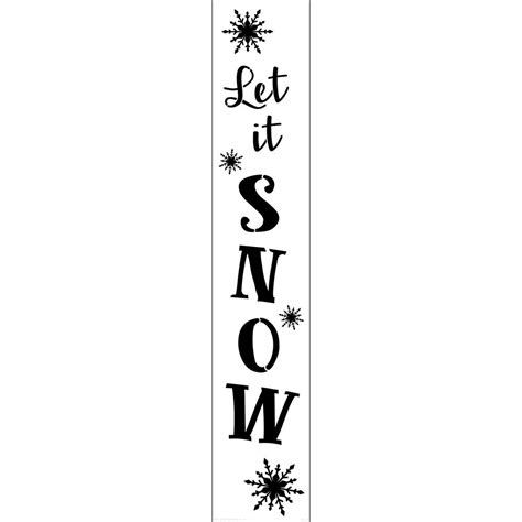 designer stencils   snow tall sign stencil   home depot
