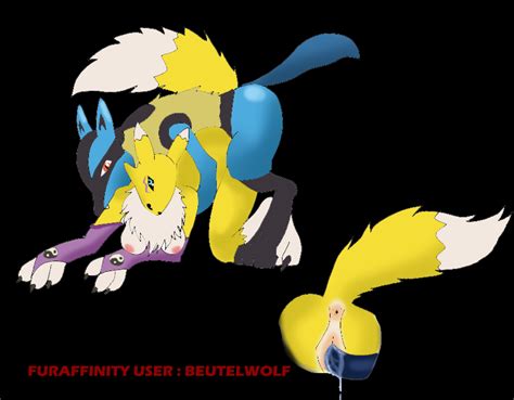 rule 34 anthro blue fur crossover digimon female interspecies lucario