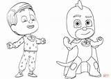 Coloring Pj Masks Pages Gekko Pajama Hero Greg Printable Drawing Dot sketch template
