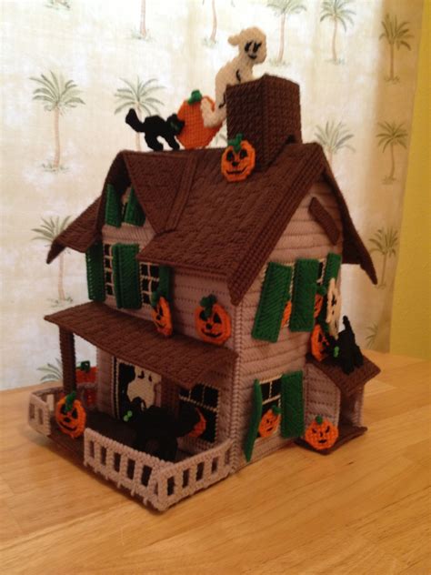 haunted house halloween party plastic canvas patterns asn ghost