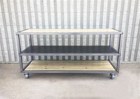 industrial tv console table modern  industrial