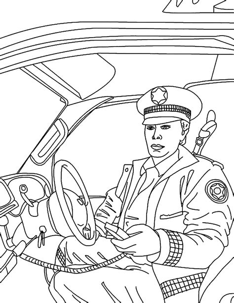 police coloring pages birthday printable