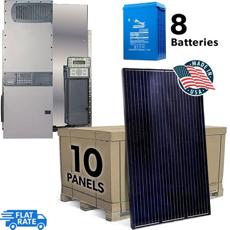 kw grid tied battery backup solar system  outback power center   mission solar