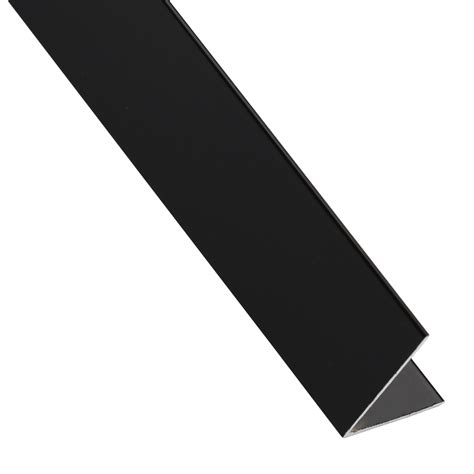 corniere egale aluminium anodise noir lisse     cm