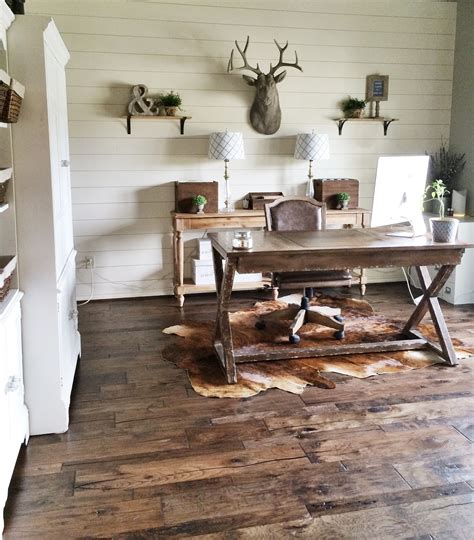 cozy workspaces home offices   rustic touch