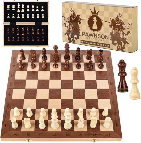wooden chess set pawnson creations store