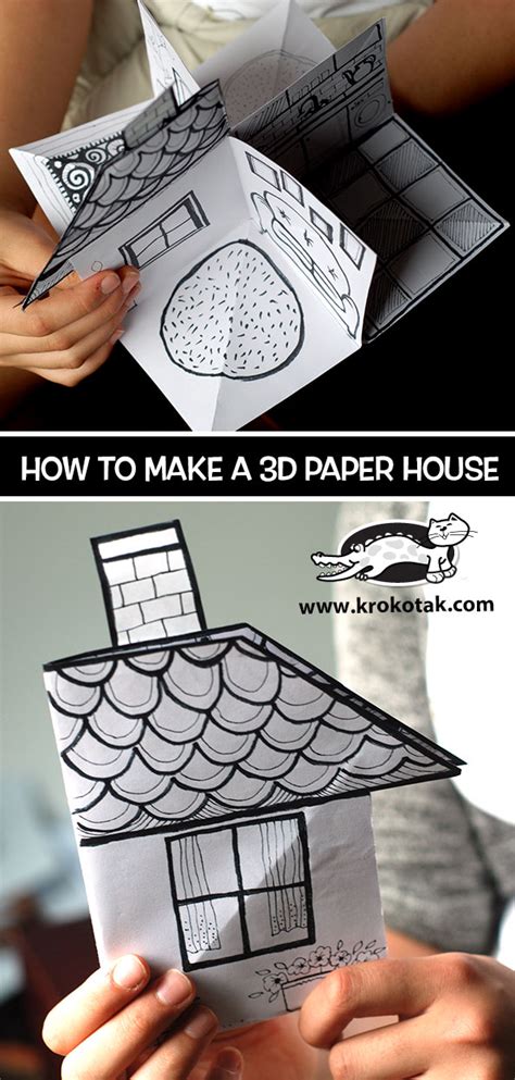 build   paper house summer crafts   kids