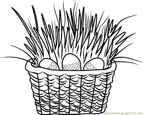 easter basket coloring page  kids  easter printable coloring