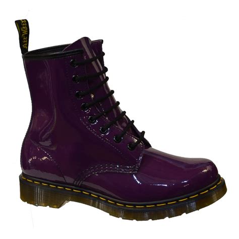 dr martens dr martens  patent lamper purple  womens boots dr martens  pure brands