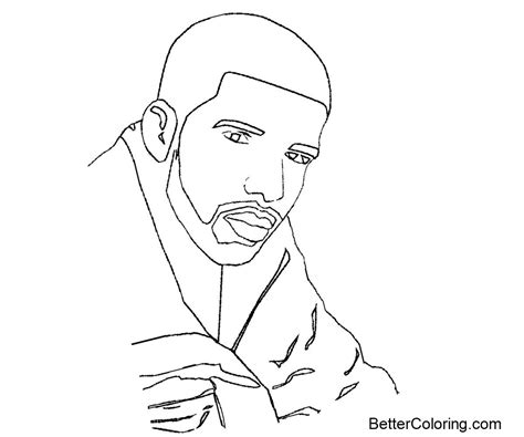 drake coloring pages outline  printable coloring pages