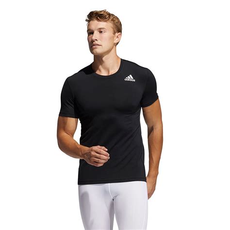 adidas techfit compression short sleeve  shirt black runnerinn