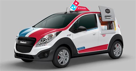 dominos rolls  whacky pizza delivery car