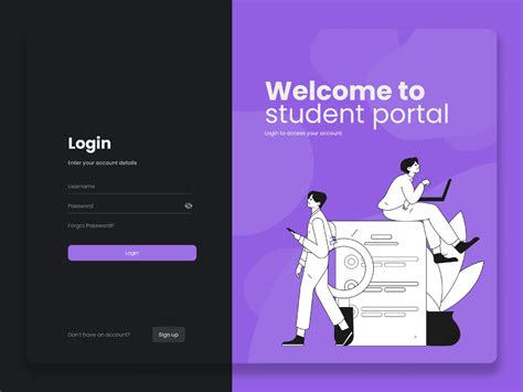 student portal login figma