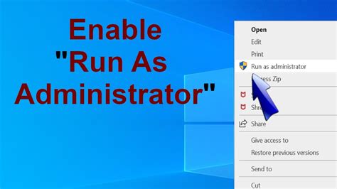 enable run  administrator  working  windows
