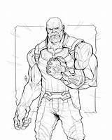 Thanos Superpower Coloringpagesonly Supereroi Guanto sketch template