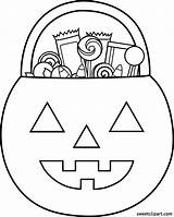 Halloween Coloring Trick Treat Clip Candy Sweetclipart sketch template