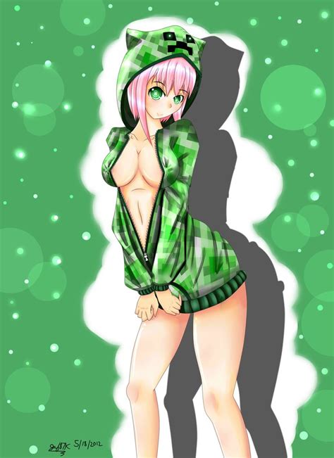 minecraft creeper girl by jay87k on deviantart